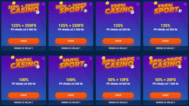 Bonusový program v českém kasinu Mostbet