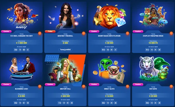 Turnaje v českém kasinu Mostbet