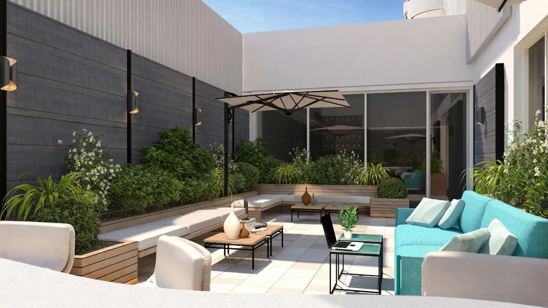 Flora Bay private terrace