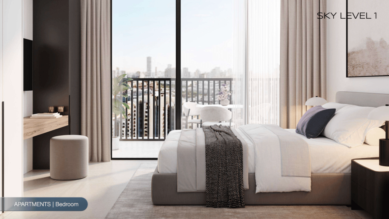 Sky Level 1 JVC — apartment bedroom interior design