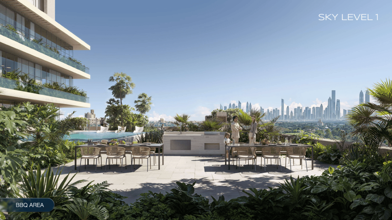 Sky Level 1 JVC — BBQ area and outdoor entertaining