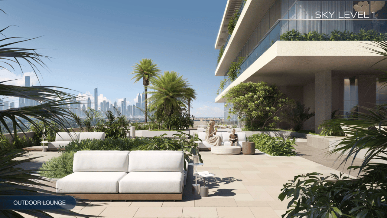 Sky Level 1 JVC — outdoor lounge and community space