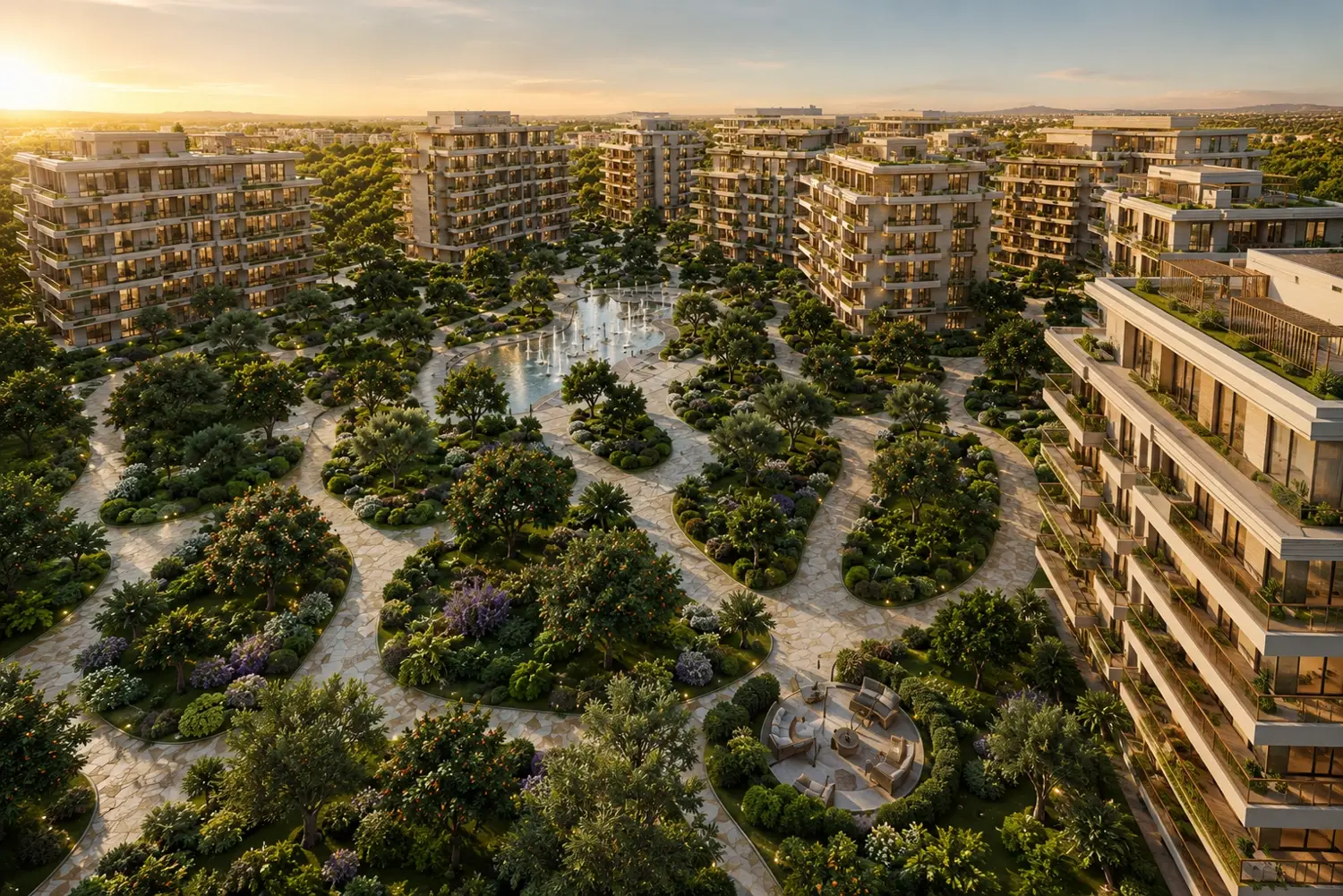 The Yards Arancia City of Arabia — BEYOND Developments master community aerial view