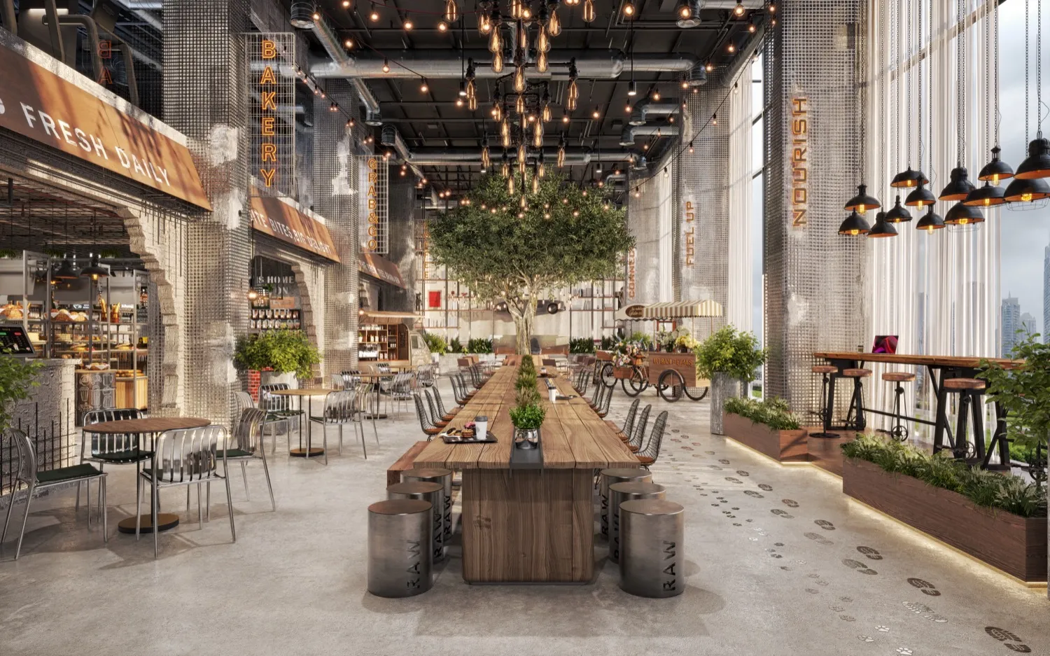 RAW District by Imtiaz Developments — lobby and arrival experience Downtown Jebel Ali Dubai