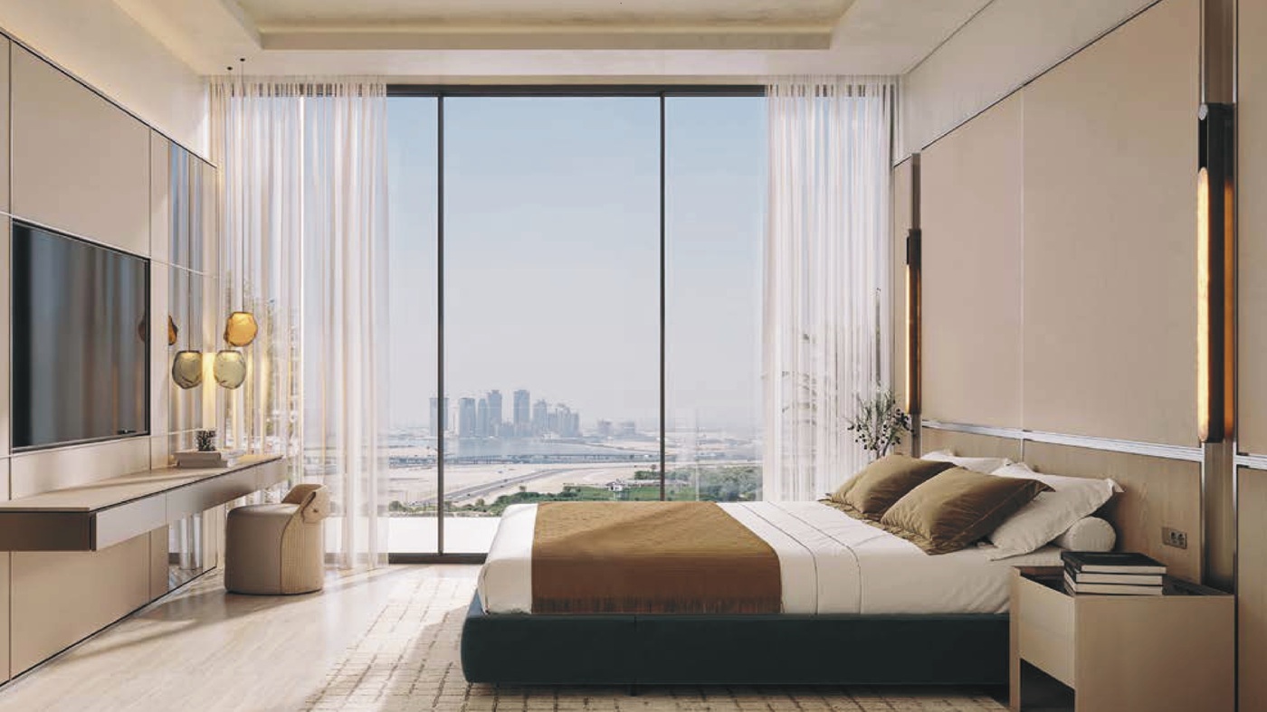Binghatti Wraith apartment — bedroom suite