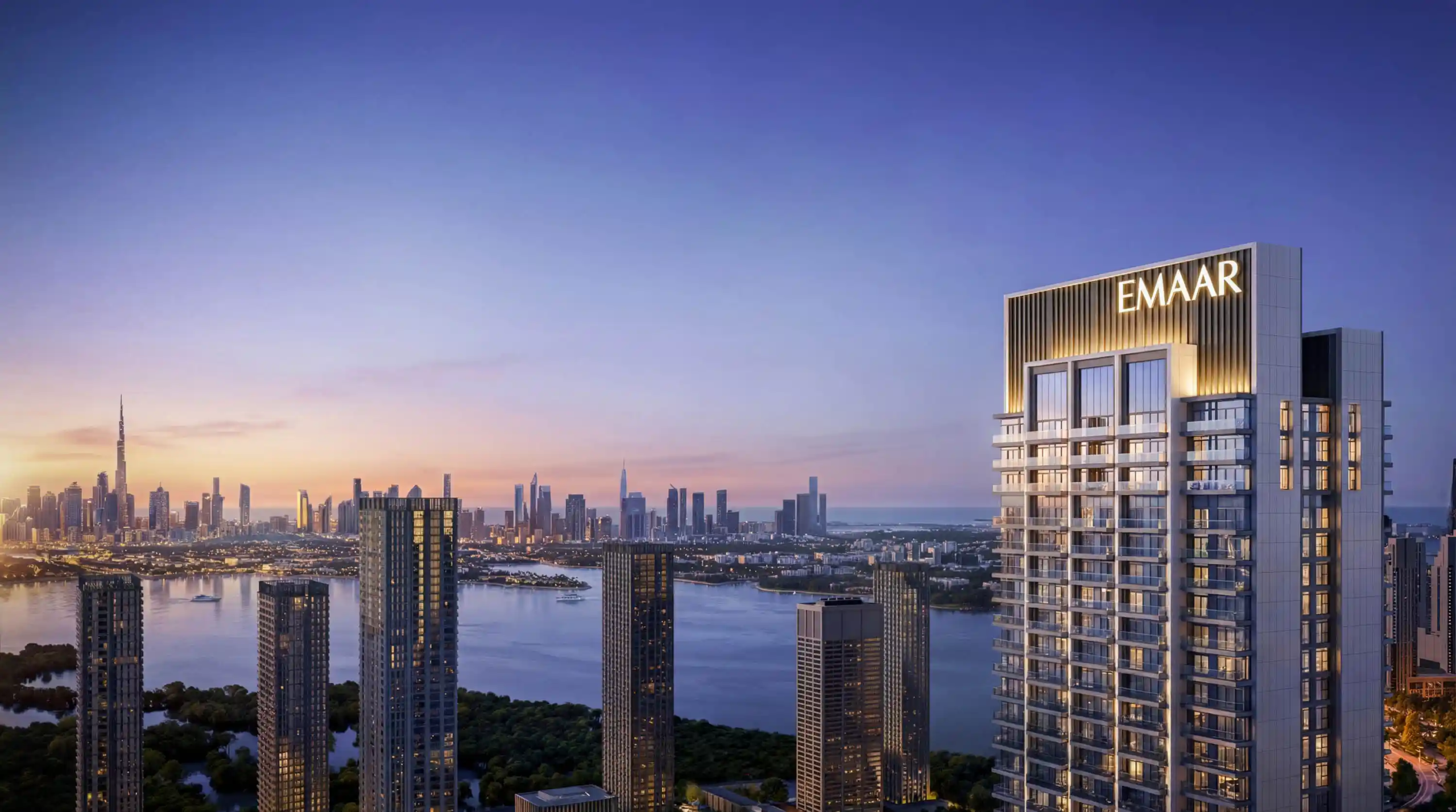 Valia by Emaar tower exterior at Dubai Creek Harbour