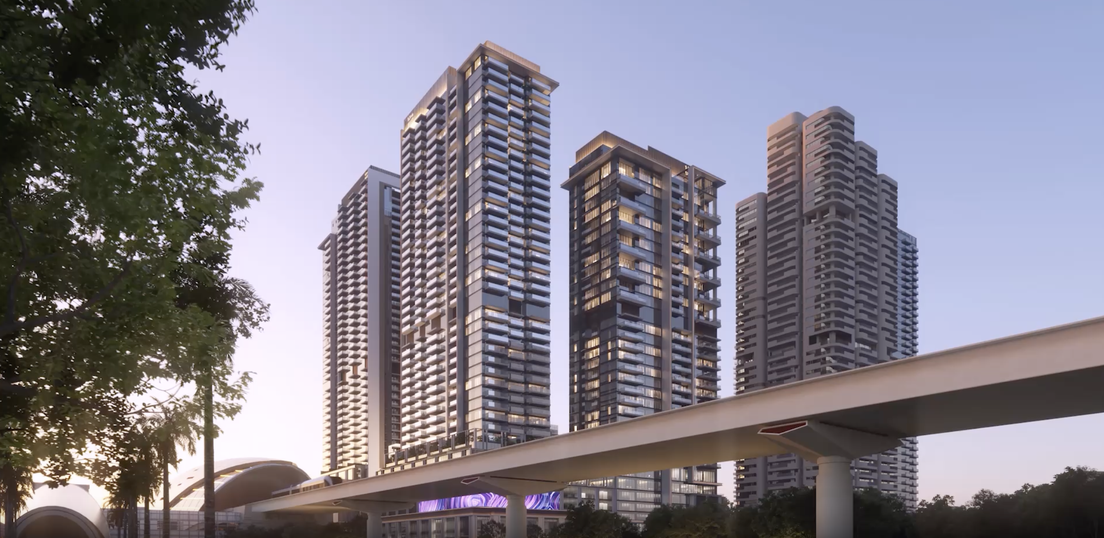 Avenue Park Towers by wasl — exterior view of the twin towers in Wasl 1, Zabeel